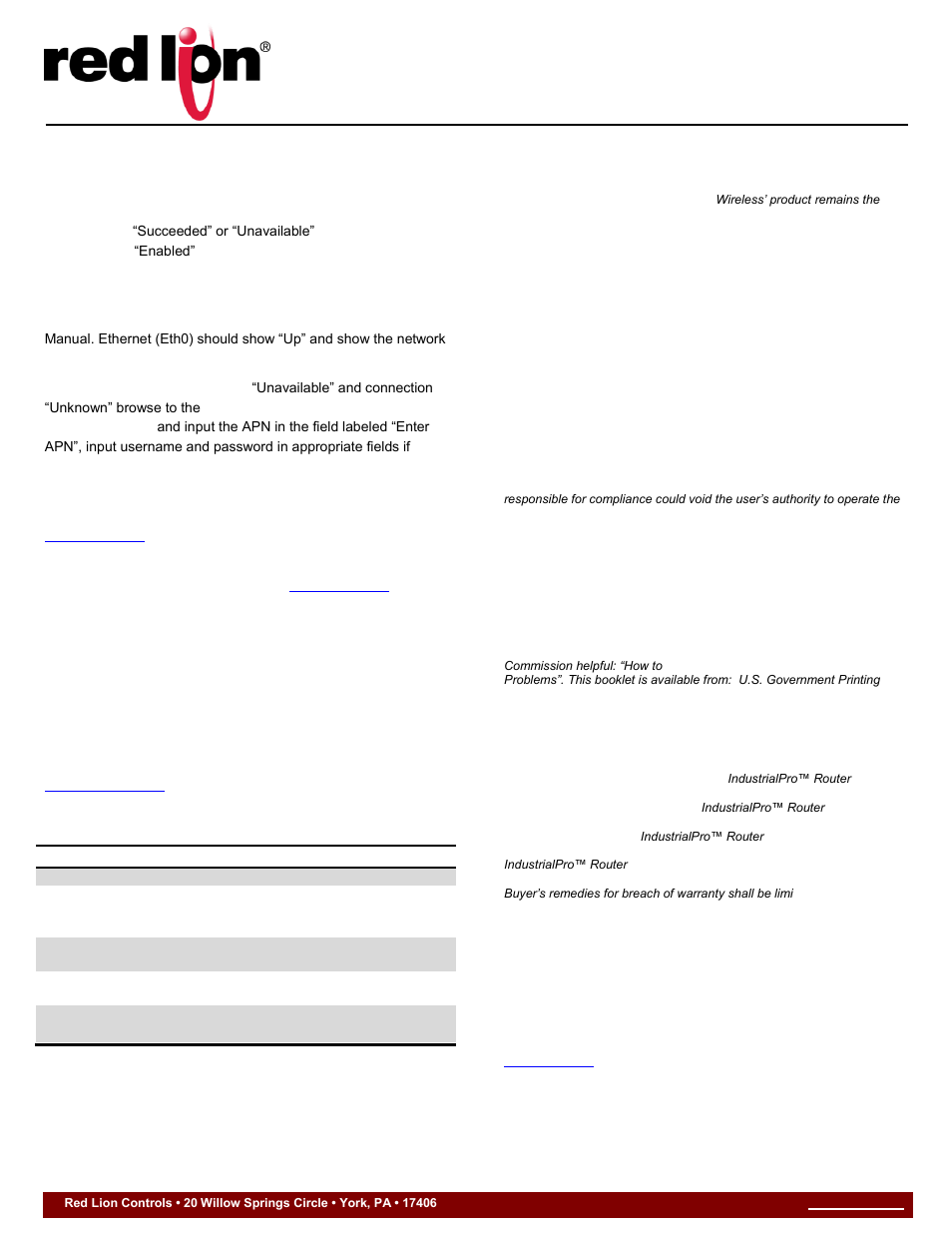 Quick start guide industrialpro, Series router | Red Lion IndustrialPr 6000 Router User Manual | Page 2 / 2