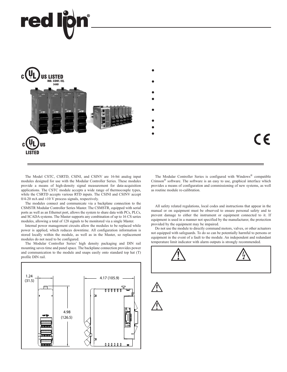 Red Lion CSRTD6 User Manual | 8 pages