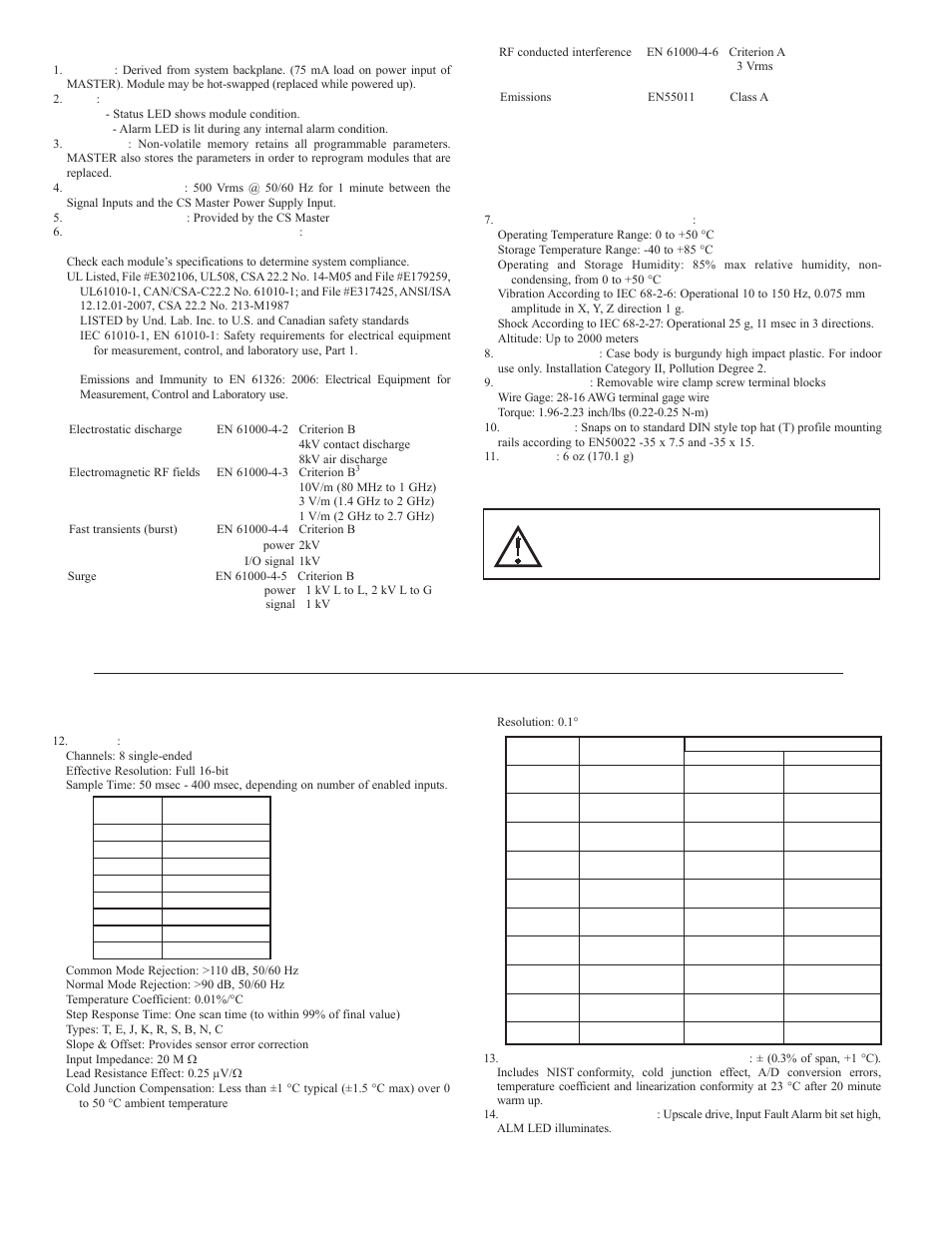 General specifications, Cstc8 specifications | Red Lion CSRTD6 User Manual | Page 2 / 8