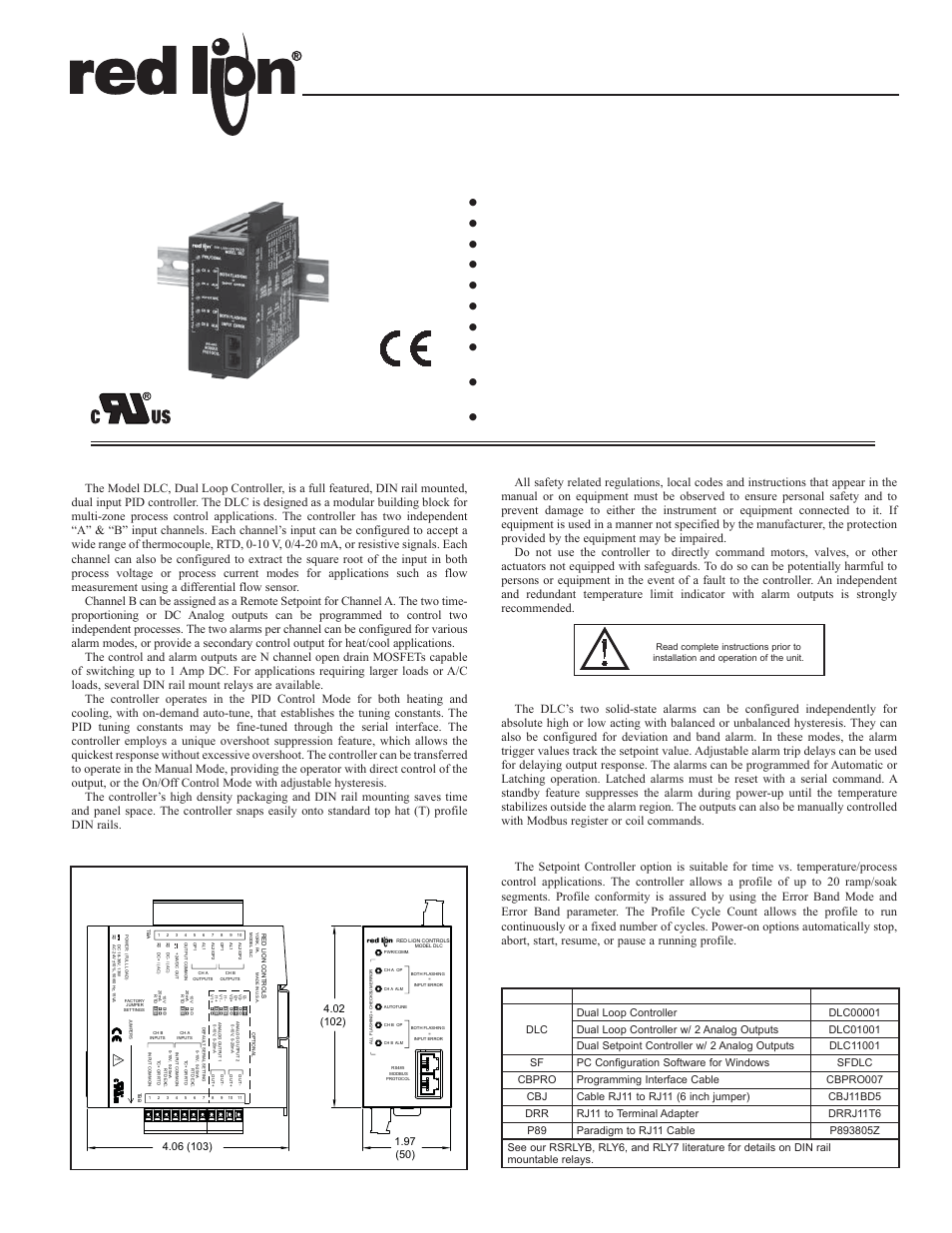 Red Lion DLC User Manual | 28 pages