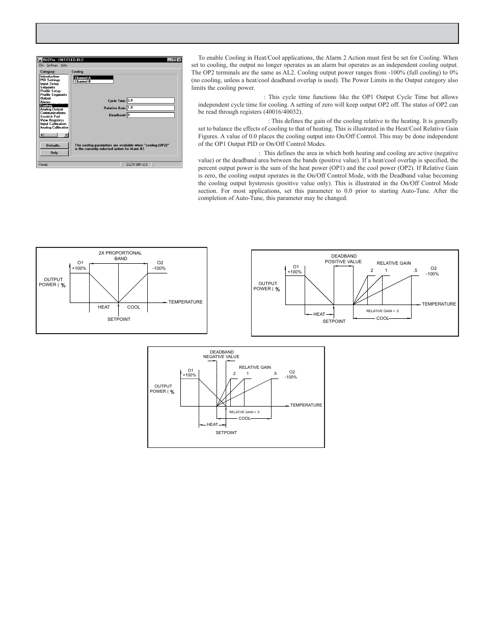 Step 14 programming the cooling, Heat/cool relative gain figures | Red Lion DLC User Manual | Page 13 / 28