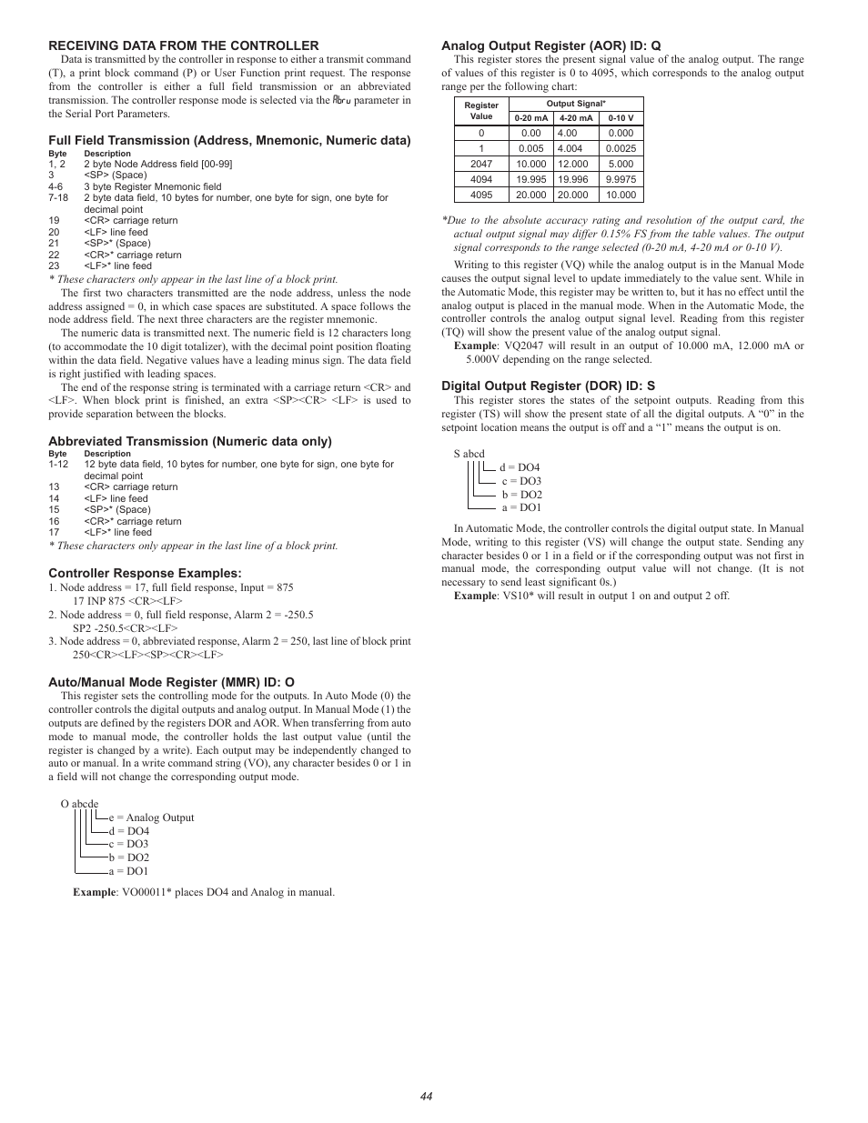 Red Lion PAX2C User Manual | Page 44 / 56