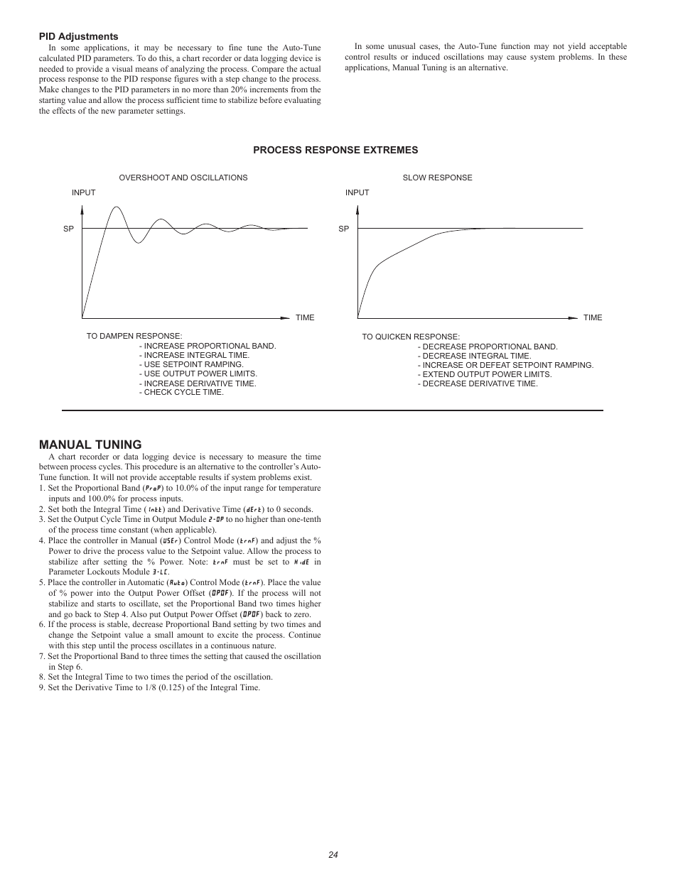 Manual tuning | Red Lion PXU User Manual | Page 24 / 32