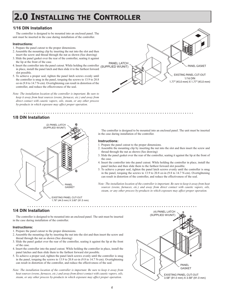 Nstalling, Ontroller | Red Lion PXU User Manual | Page 6 / 32