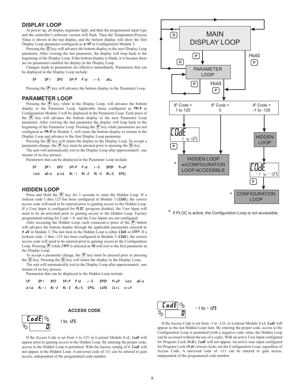 Code, Main display loop | Red Lion PXU User Manual | Page 9 / 32