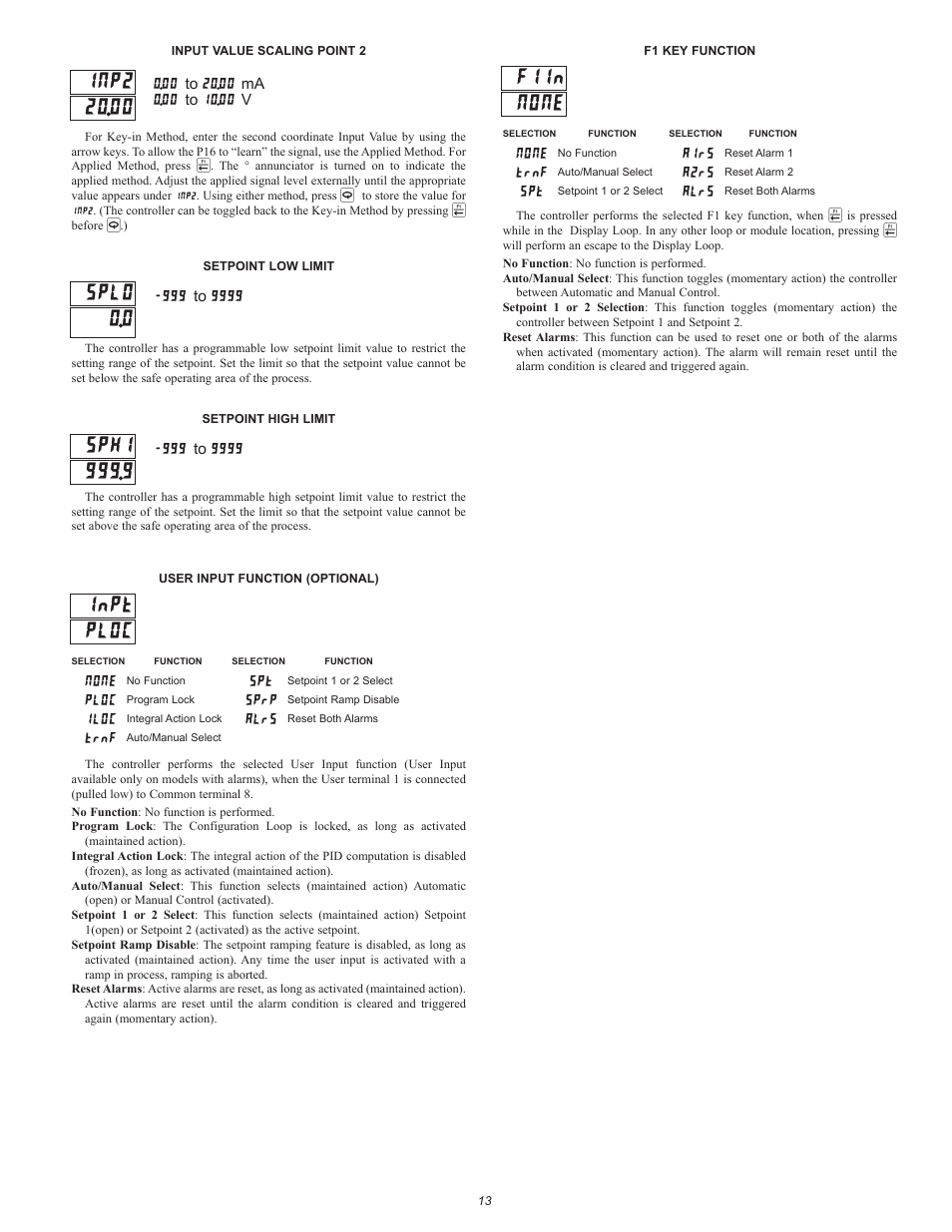 2 i2, F1in | Red Lion P16 User Manual | Page 13 / 28