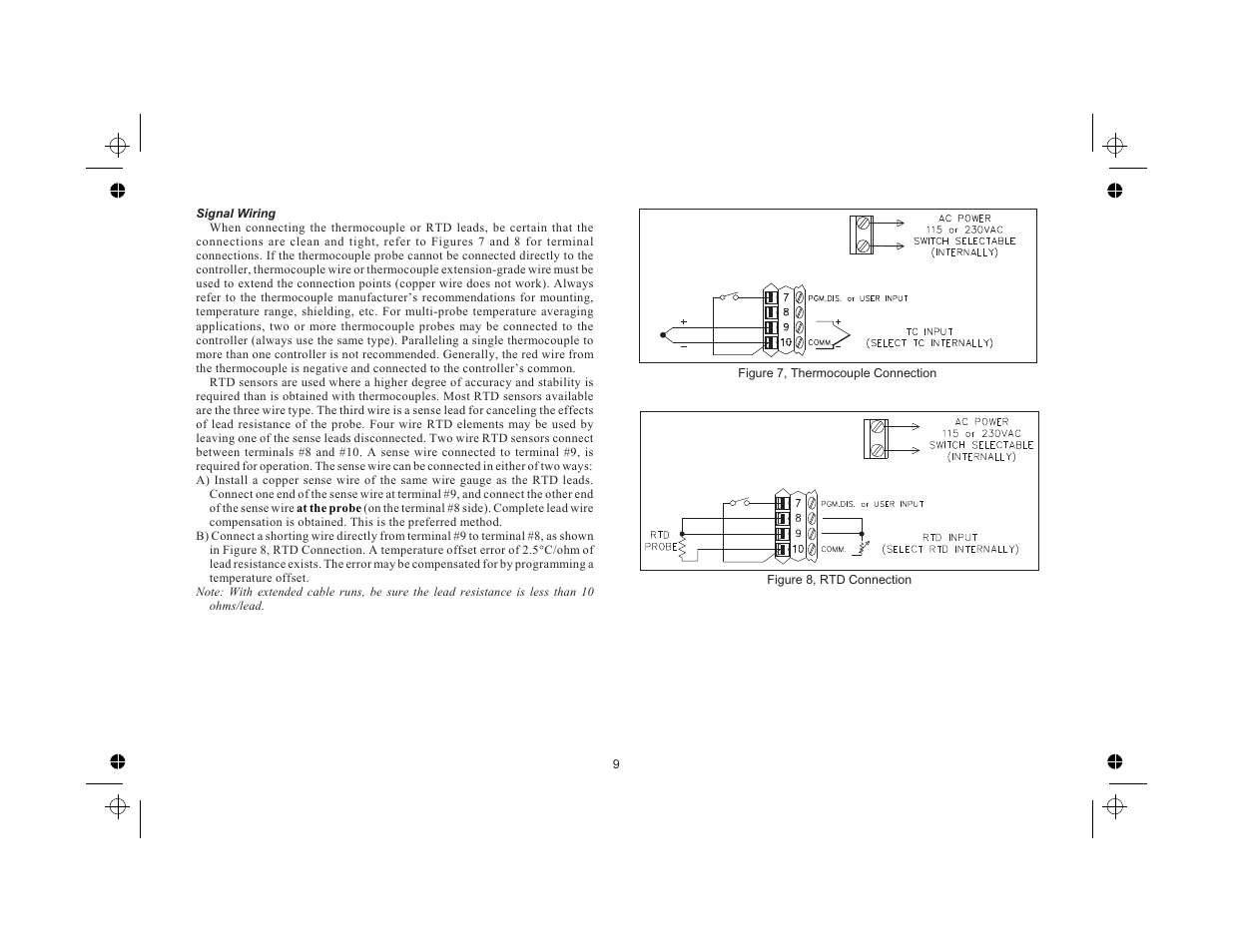 Signal wiring 9 | Red Lion TCU User Manual | Page 17 / 104