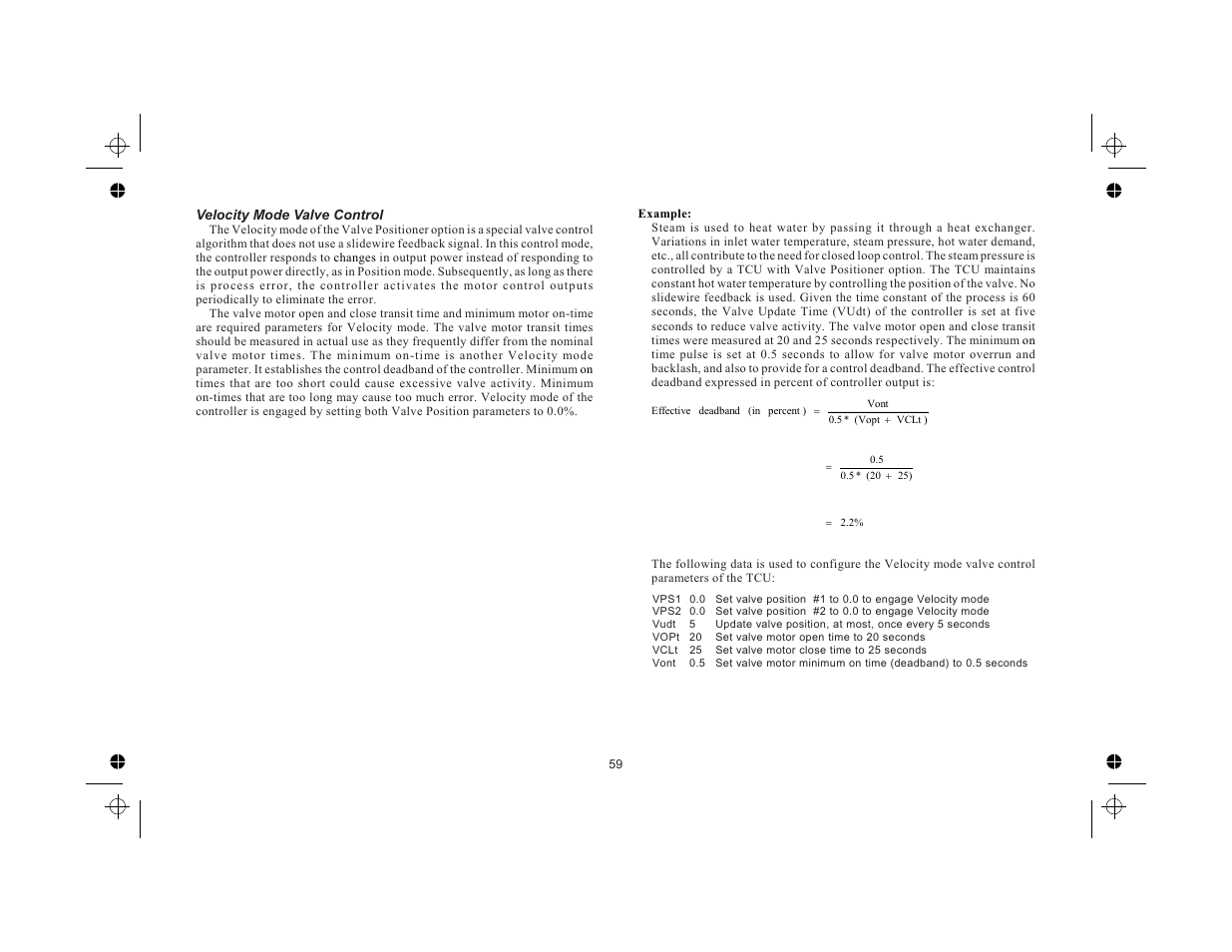Velocity mode valve control 59 | Red Lion TCU User Manual | Page 67 / 104