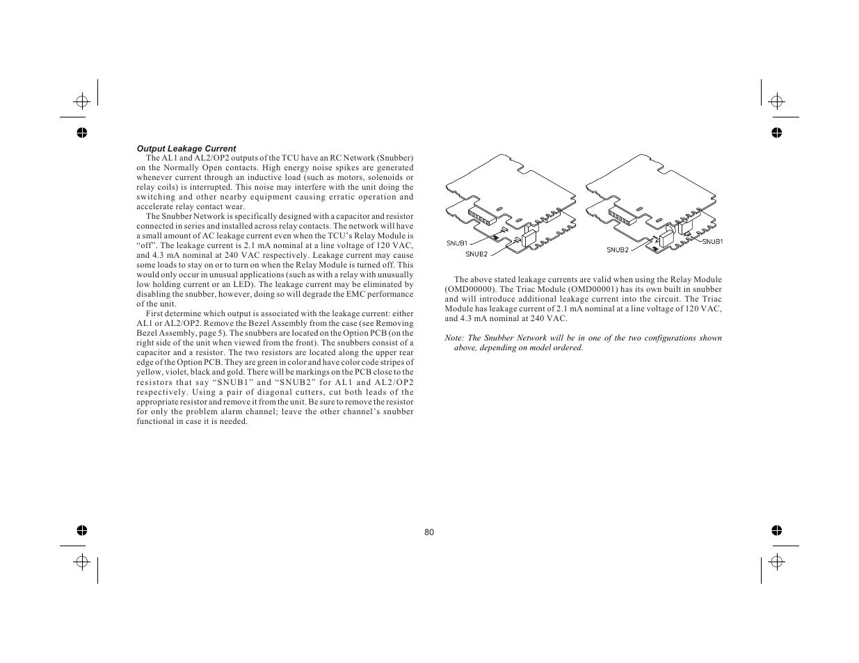 Output leakage current 80 | Red Lion TCU User Manual | Page 88 / 104