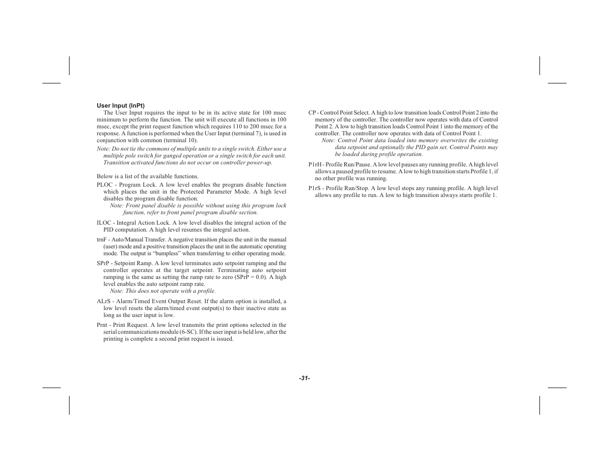 User in put ( inpt ) 31 | Red Lion TSC User Manual | Page 33 / 92