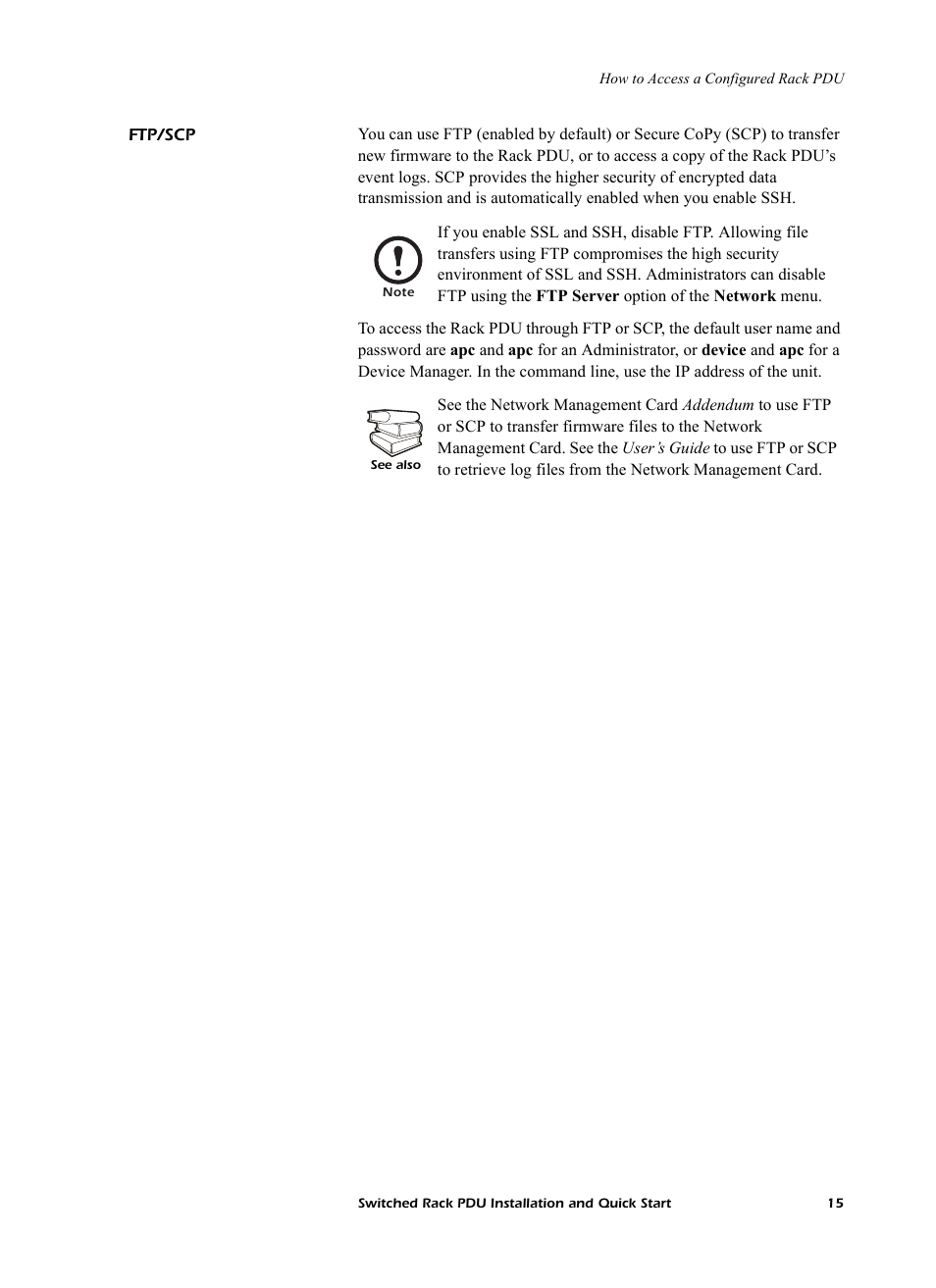 Ftp/scp | American Power Conversion AP7902 AP7911 User Manual | Page 19 / 26