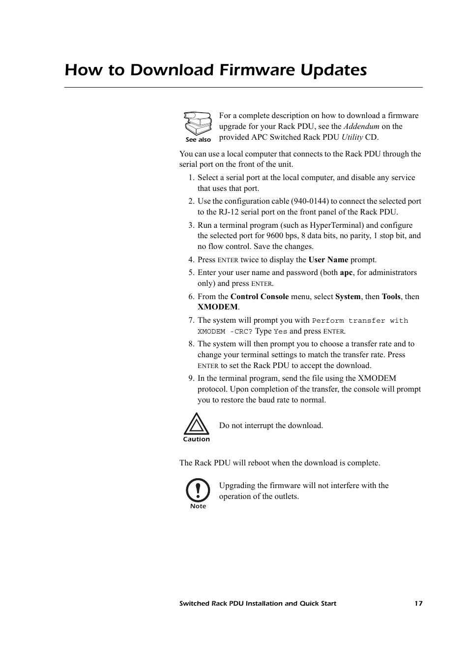 How to download firmware updates | American Power Conversion AP7902 AP7911 User Manual | Page 21 / 26