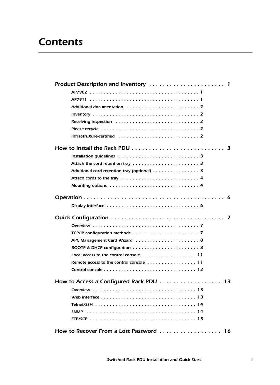 American Power Conversion AP7902 AP7911 User Manual | Page 3 / 26