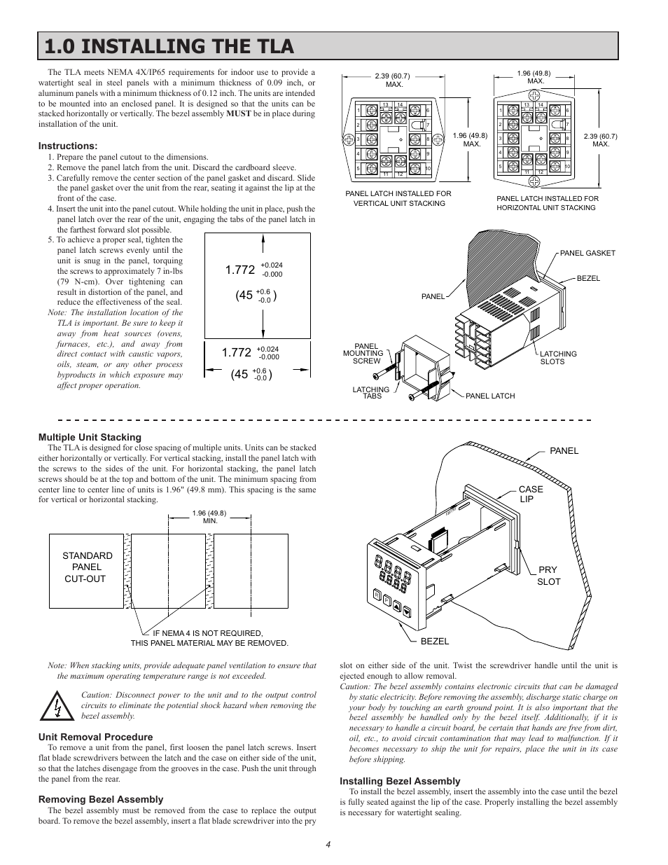 0 installing the tla | Red Lion TLA User Manual | Page 4 / 16