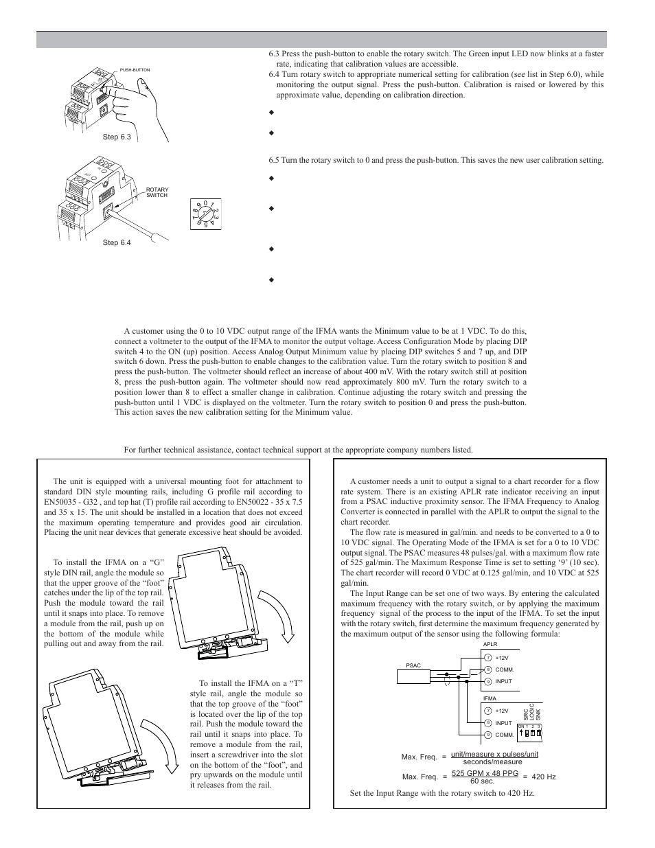Calibration example (scaling), Troubleshooting, Installation | Application, 0 calibration (cont’d) | Red Lion IFMA User Manual | Page 8 / 8