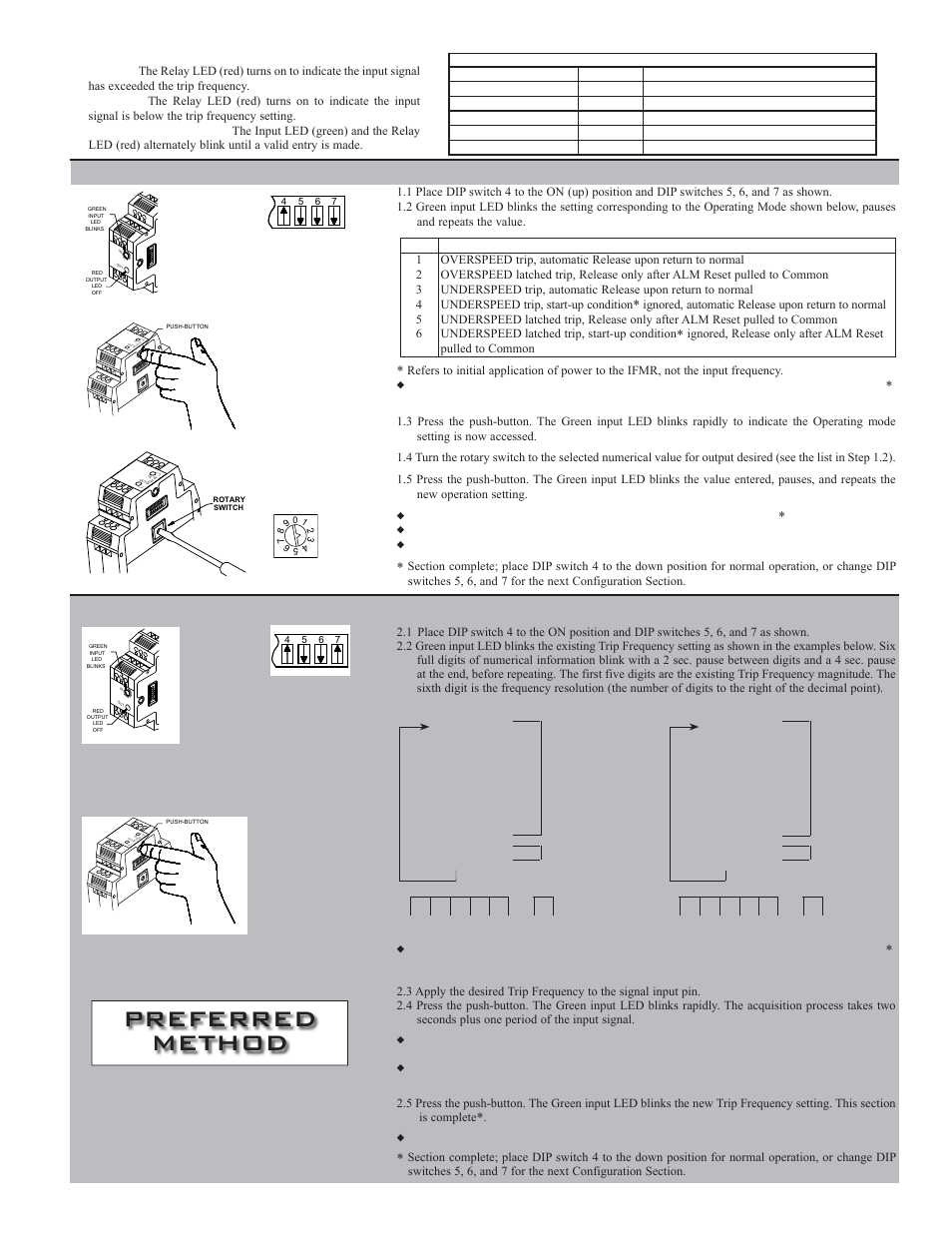 Preferred method, Relay indication | Red Lion IFMR User Manual | Page 5 / 8