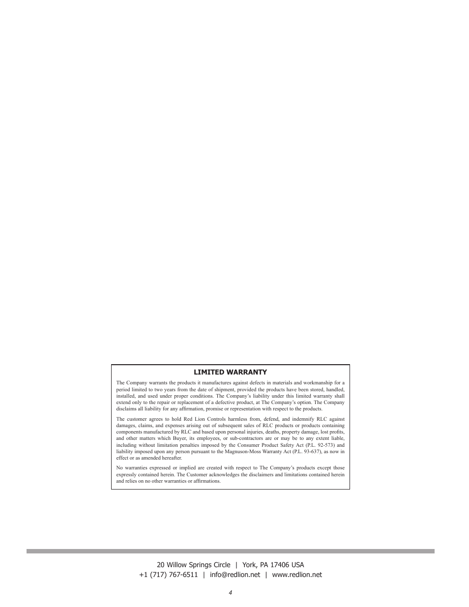 Red Lion IAMS User Manual | Page 4 / 4