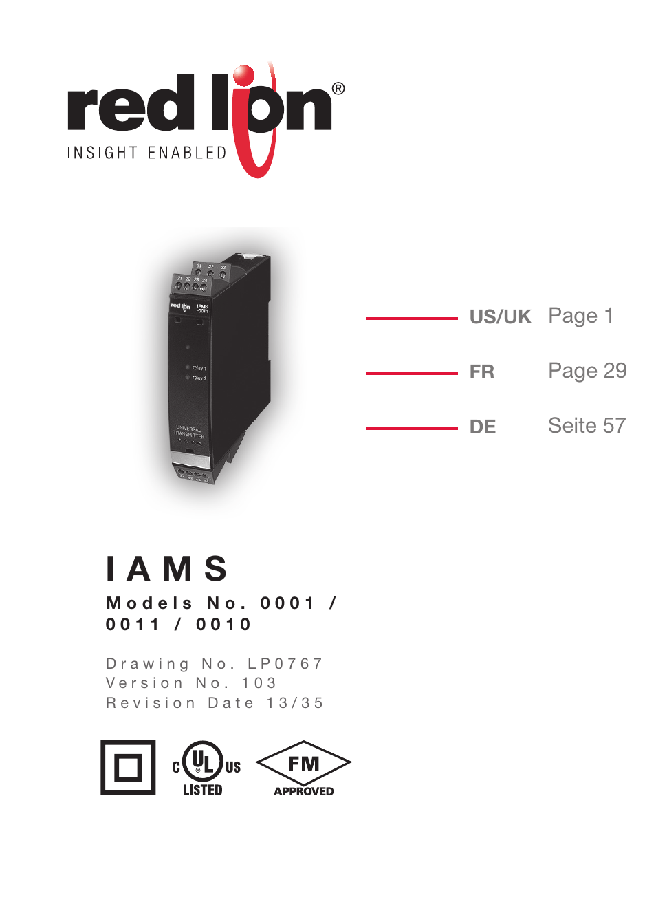 Red Lion IAMS User Manual | 86 pages