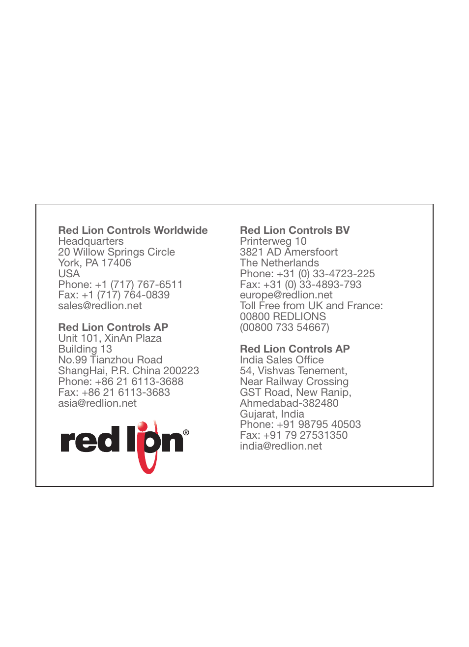 Red Lion IAMS User Manual | Page 86 / 86