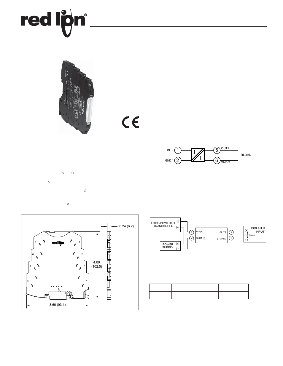 Red Lion AIMI User Manual | 1 page