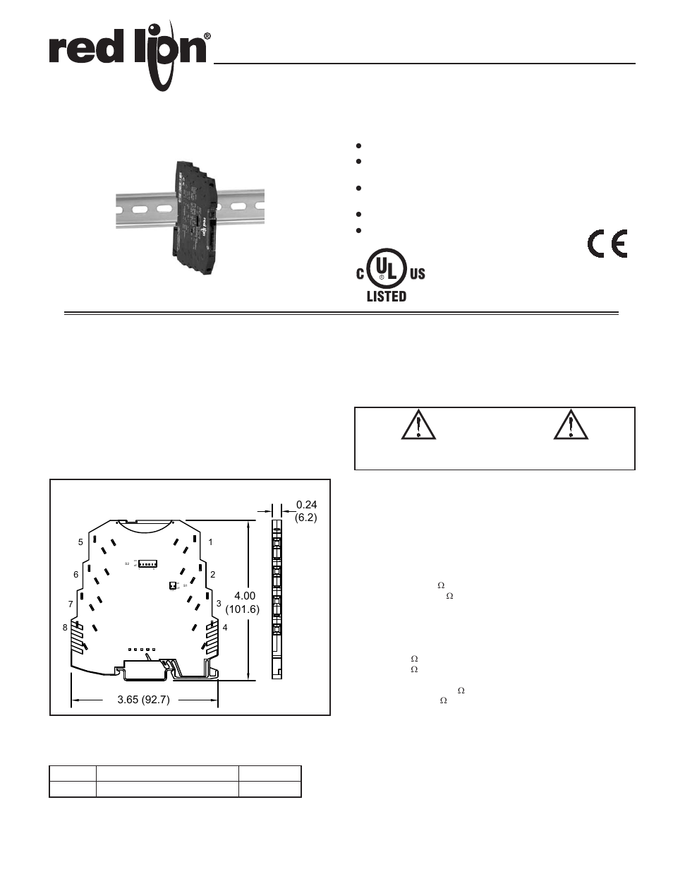 Red Lion IAMA0006 User Manual | 4 pages