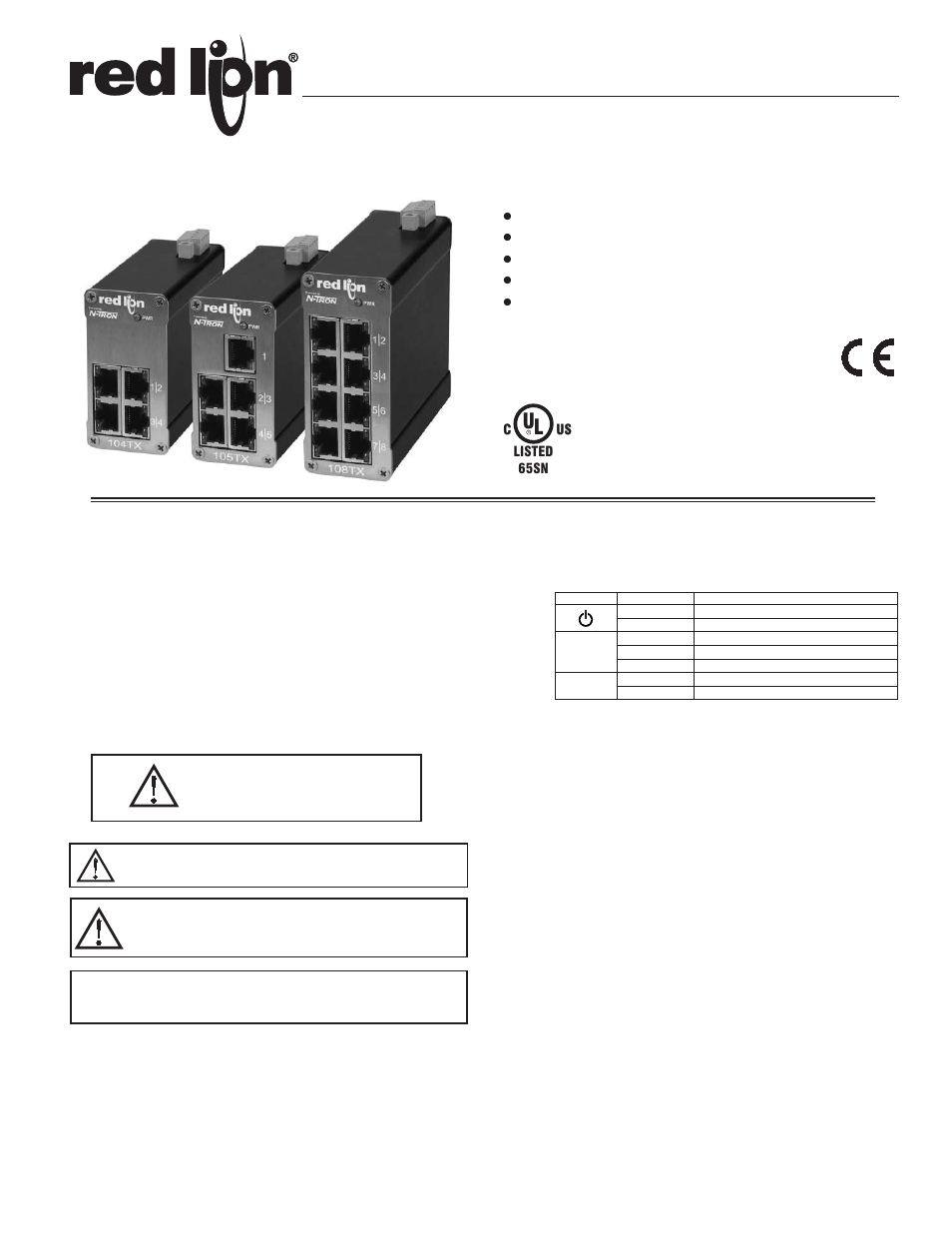 Red Lion NT100 User Manual | 4 pages