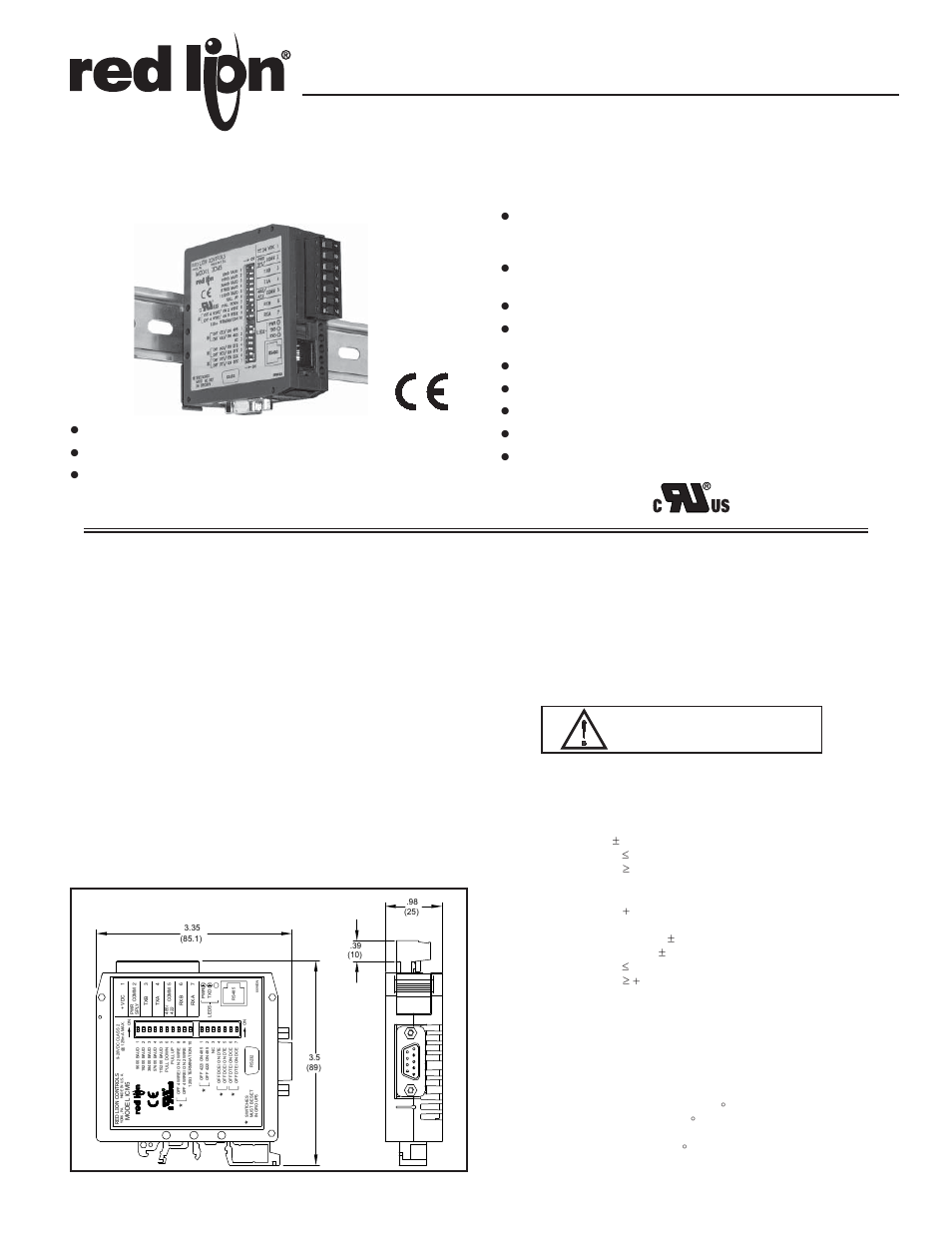 Red Lion ICM5 User Manual | 4 pages