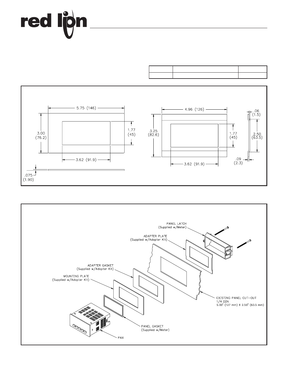 Red Lion PMK8 User Manual | 1 page