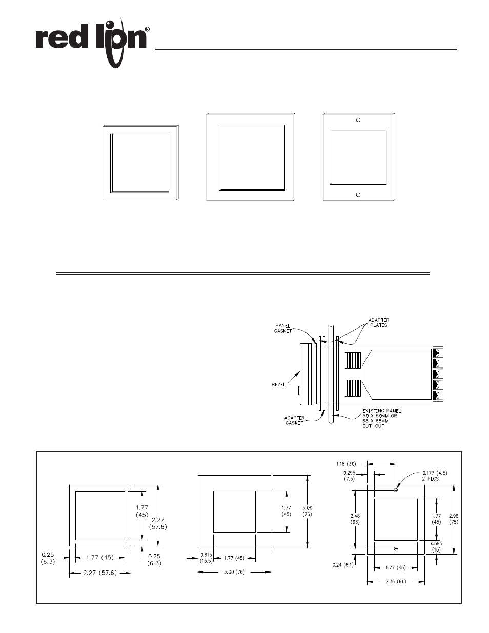 Red Lion PMKCC User Manual | 2 pages