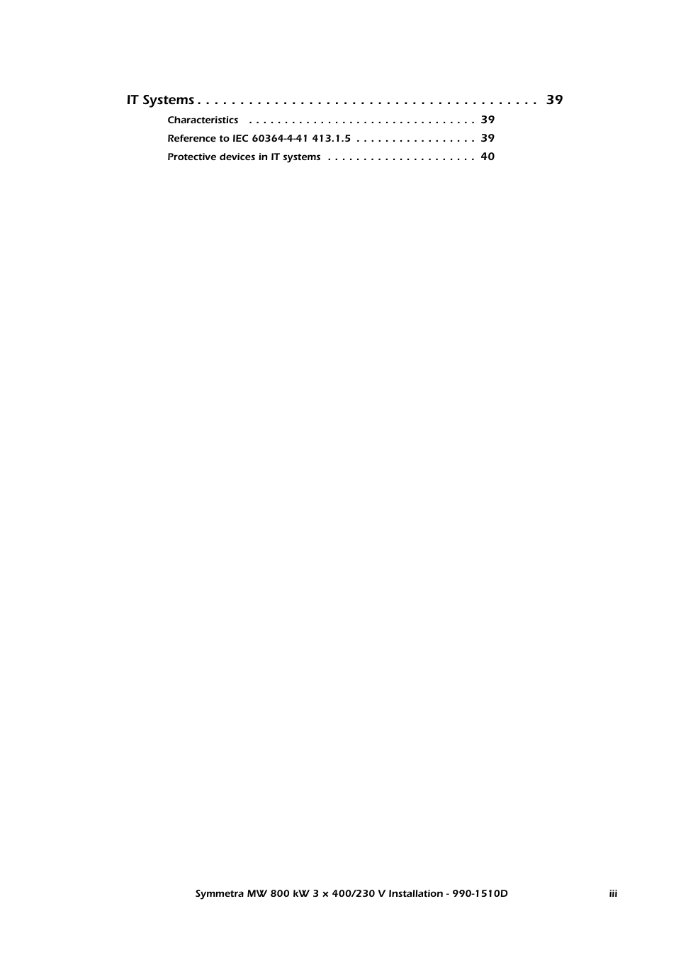 It systems | American Power Conversion SYMF800KH User Manual | Page 5 / 54