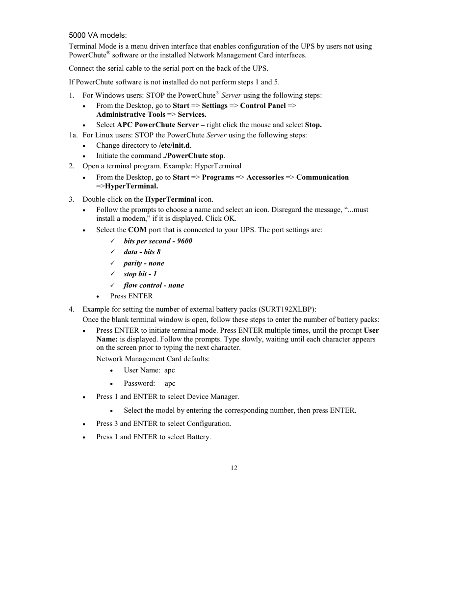 American Power Conversion 5000 VA User Manual | Page 14 / 23