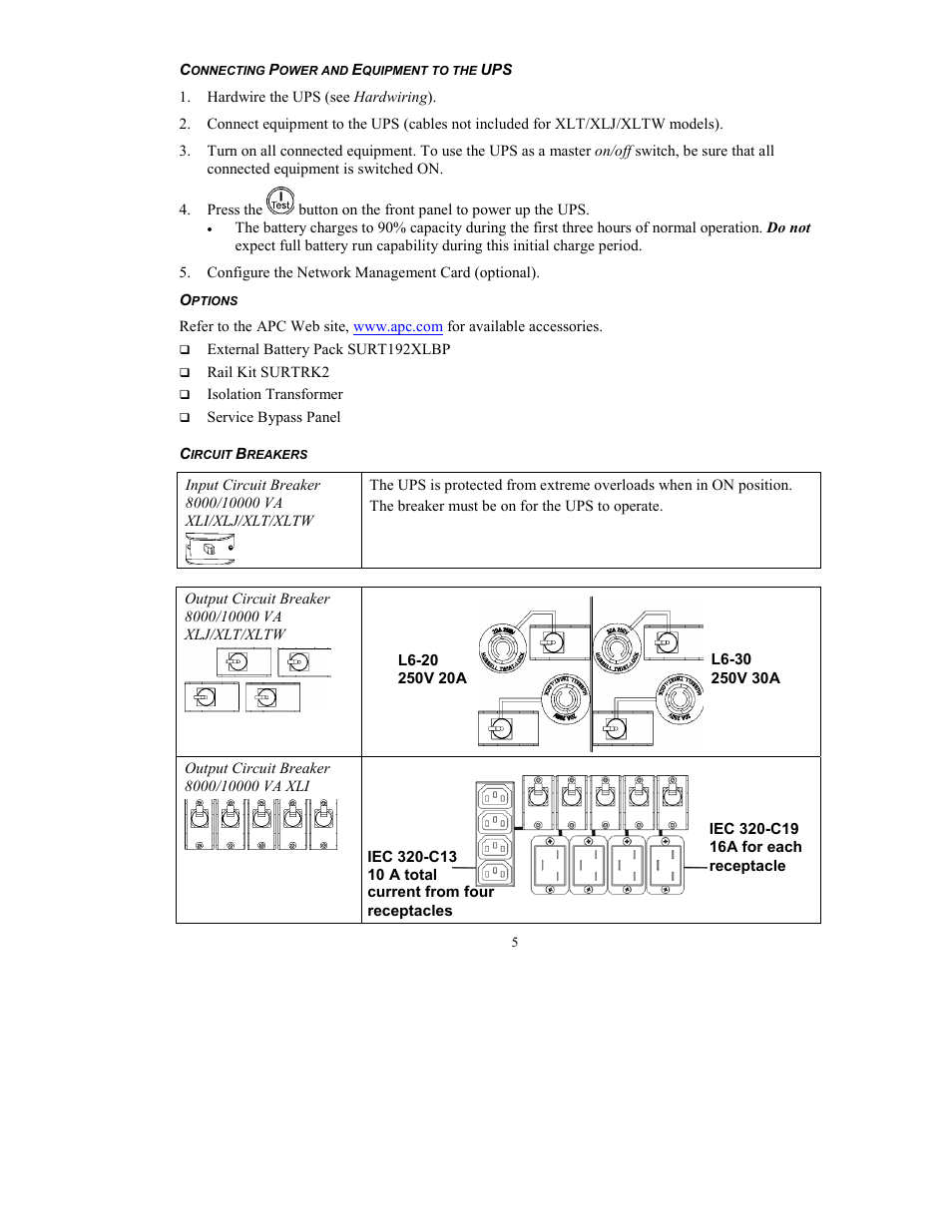 American Power Conversion 8000VA User Manual | Page 7 / 21