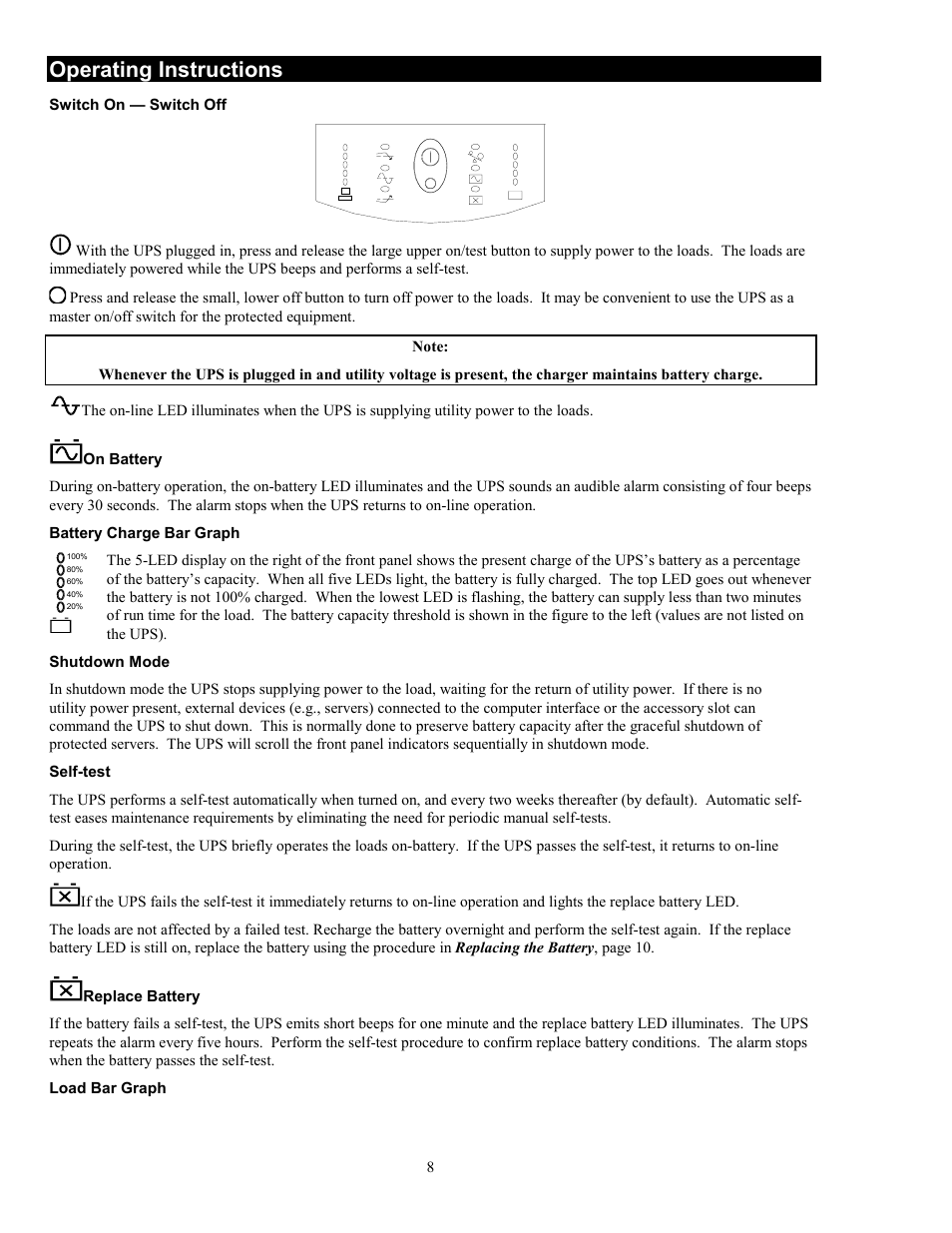 Operating instructions | American Power Conversion 5000RMB User Manual | Page 14 / 23