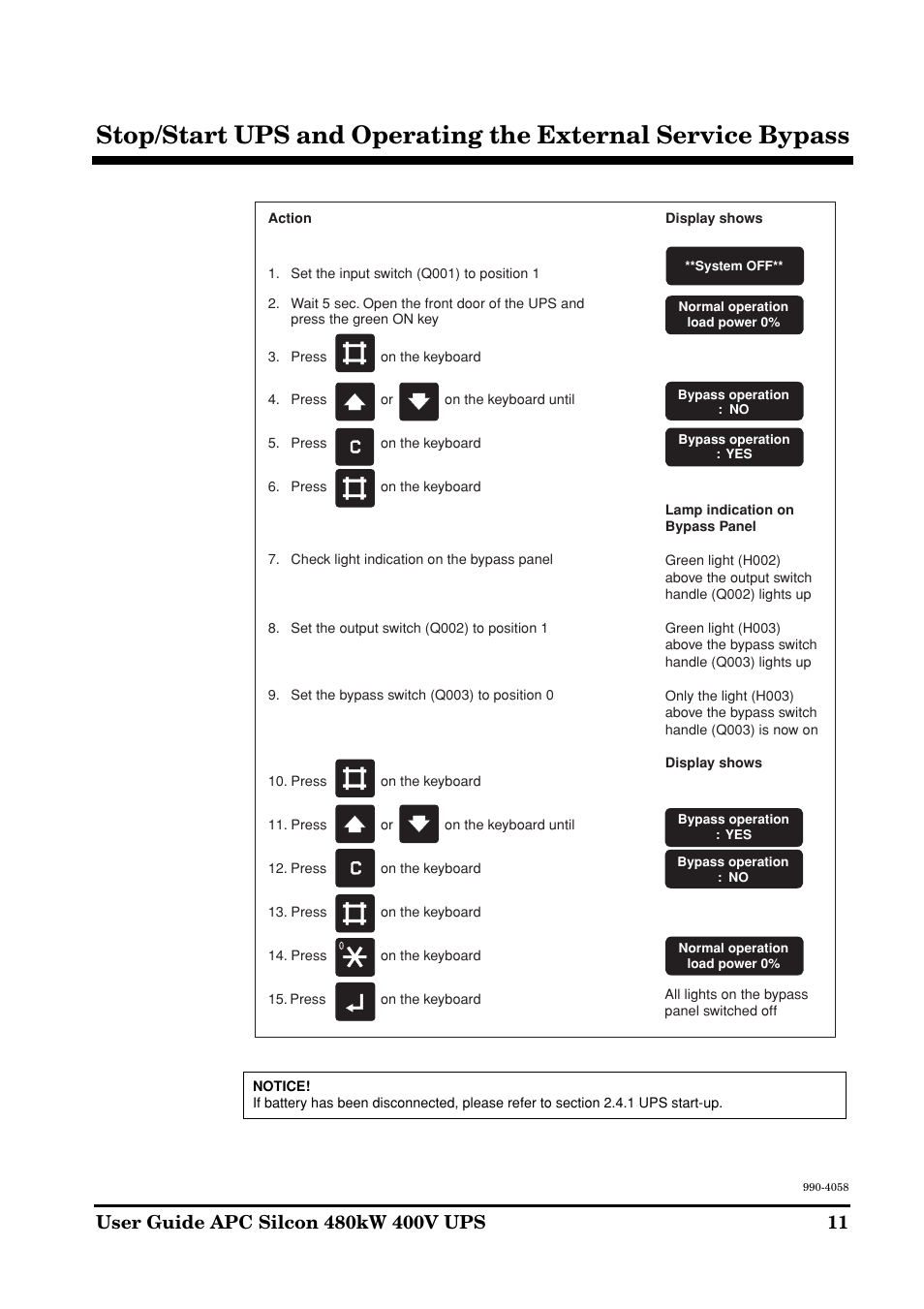 American Power Conversion 480kW400V User Manual | Page 11 / 32