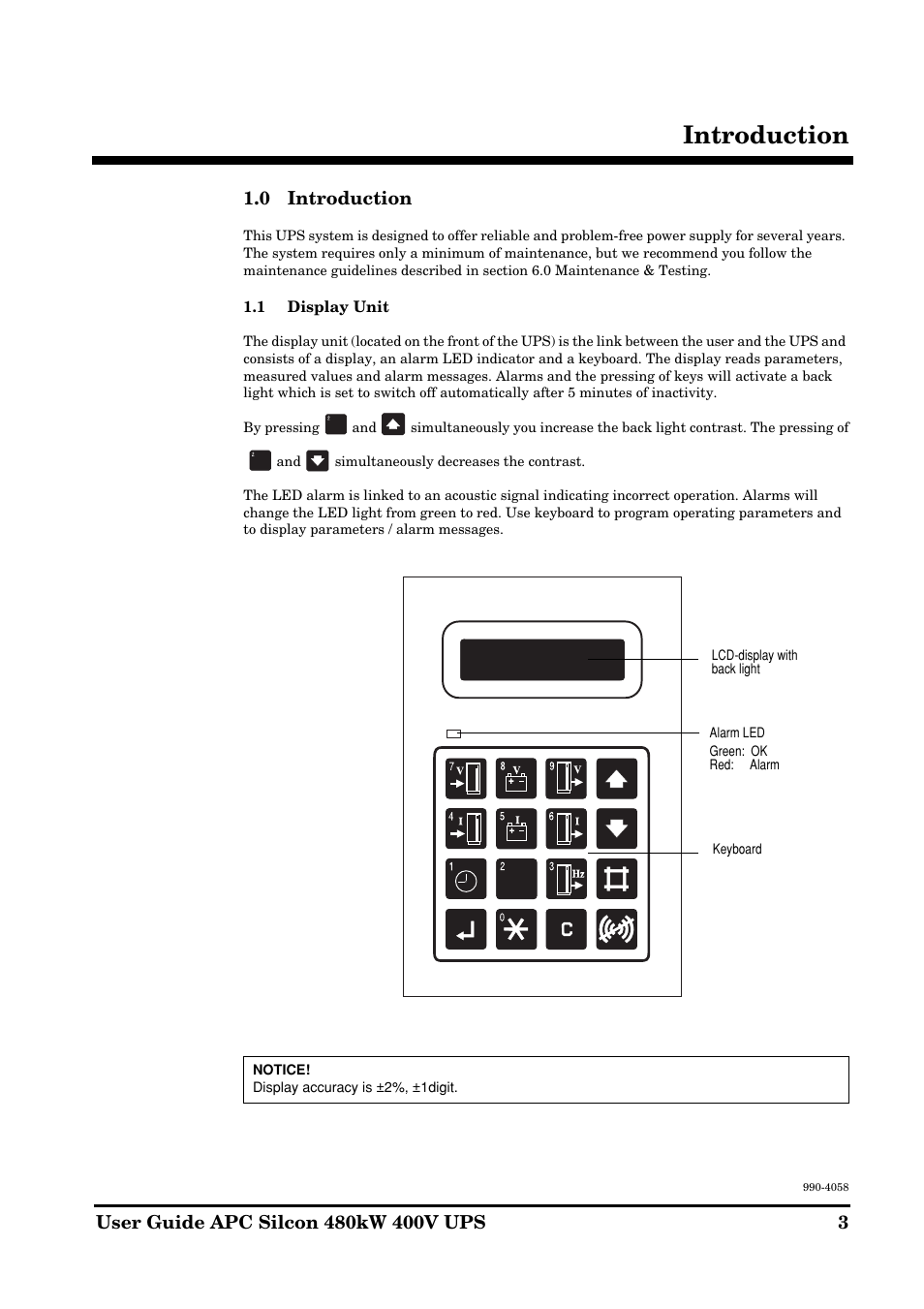 Introduction | American Power Conversion 480kW400V User Manual | Page 3 / 32