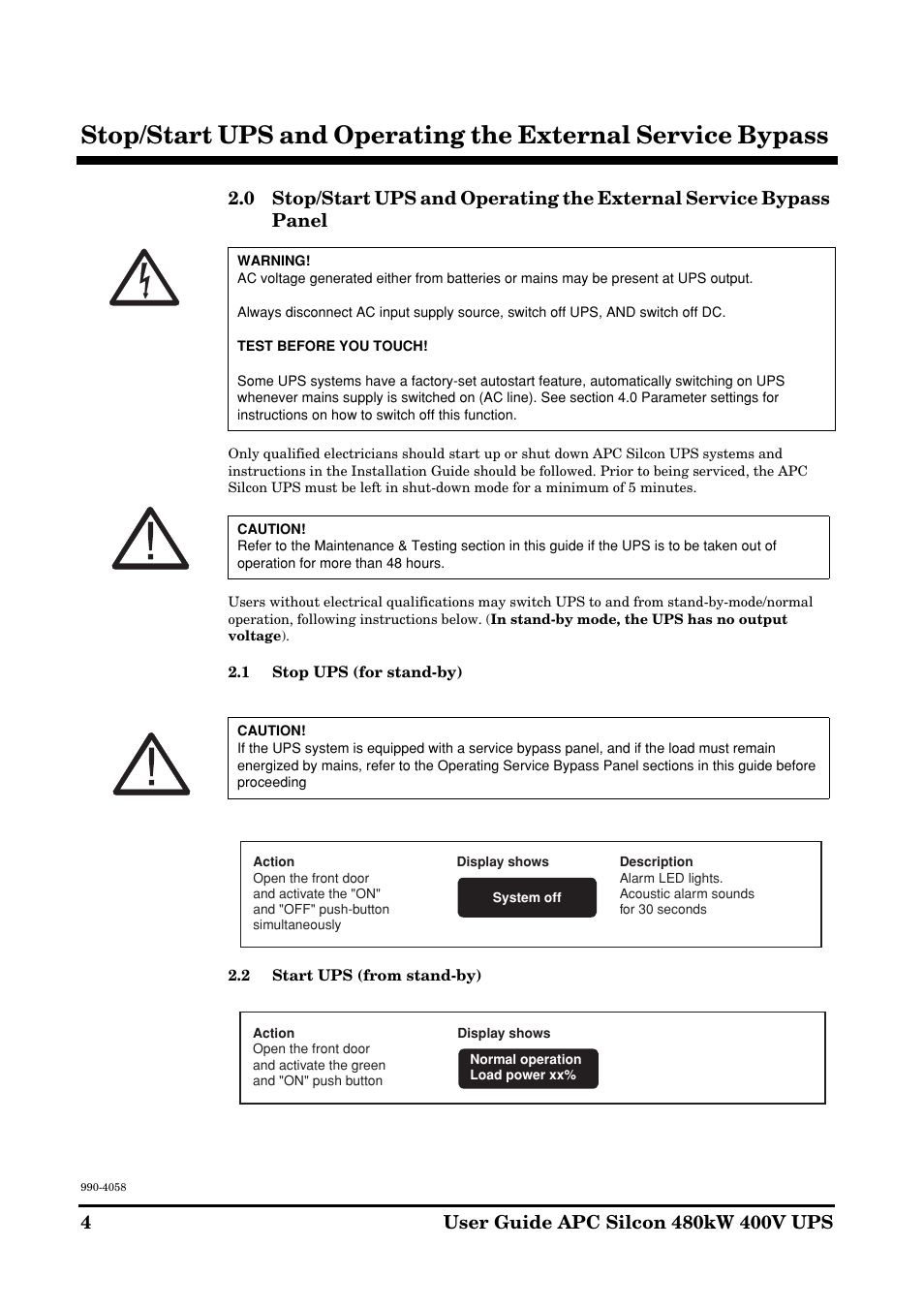 American Power Conversion 480kW400V User Manual | Page 4 / 32