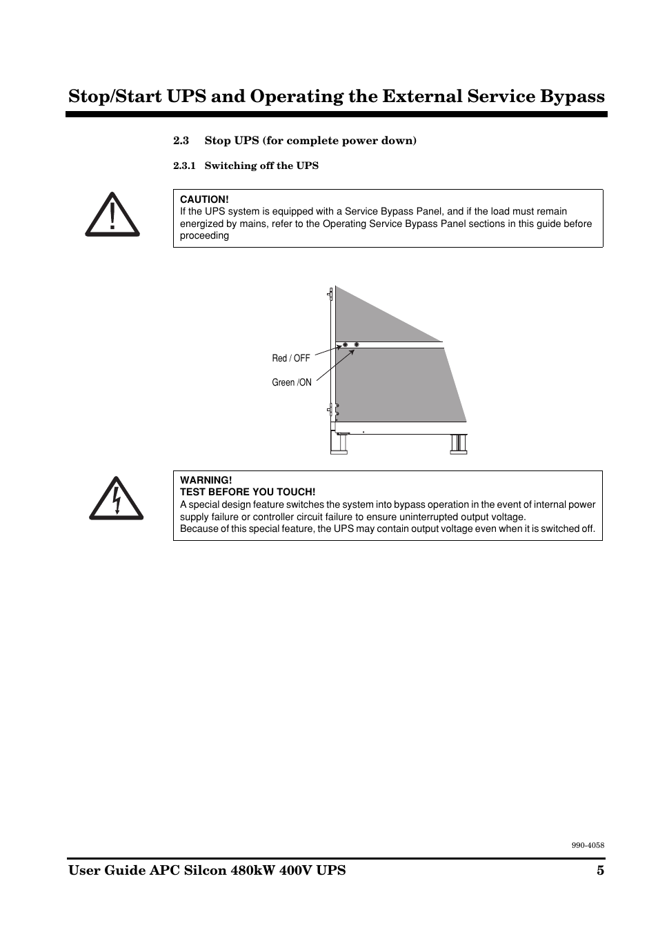 American Power Conversion 480kW400V User Manual | Page 5 / 32