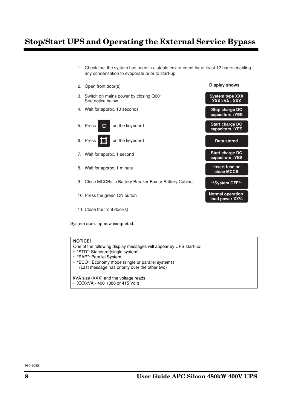 American Power Conversion 480kW400V User Manual | Page 8 / 32