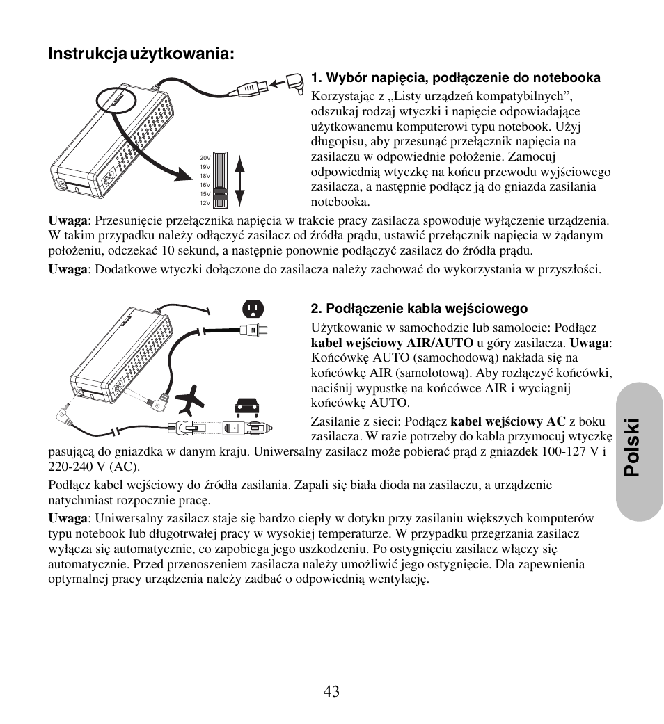 Polski, 43 instrukcja u˝ytkowania | American Power Conversion UPA9 User Manual | Page 45 / 52