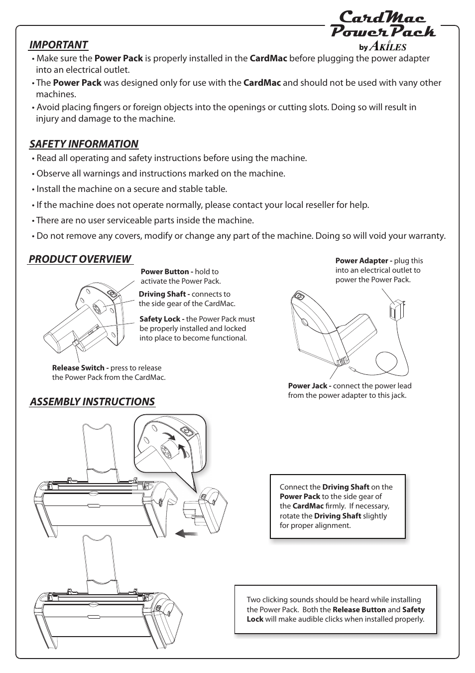 Akiles PowerPack User Manual | 1 page