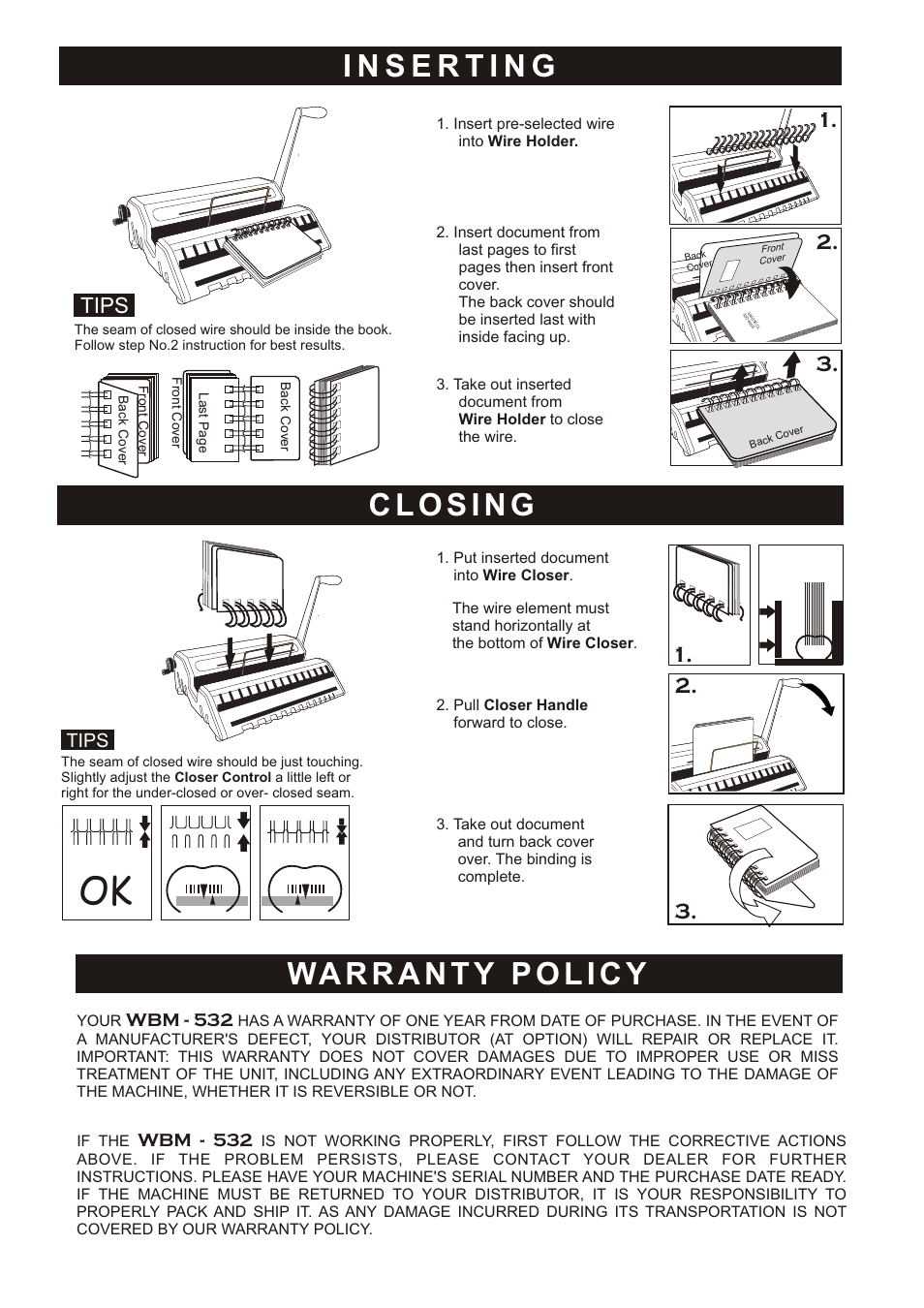 頁面 2, Tips, Wbm - 532 | Akiles WBM-532 User Manual | Page 2 / 2