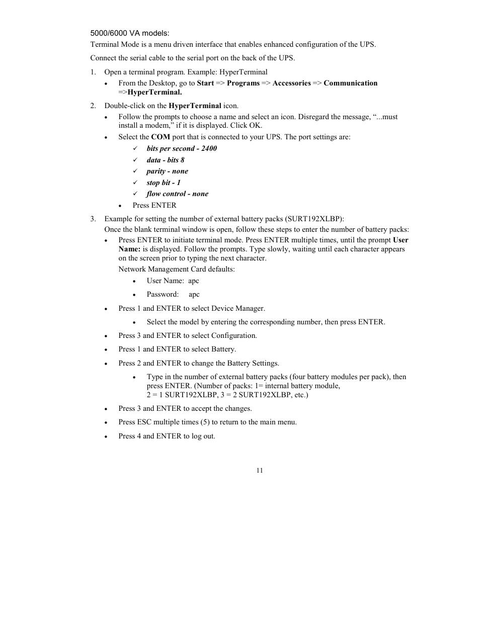 American Power Conversion RT User Manual | Page 13 / 21