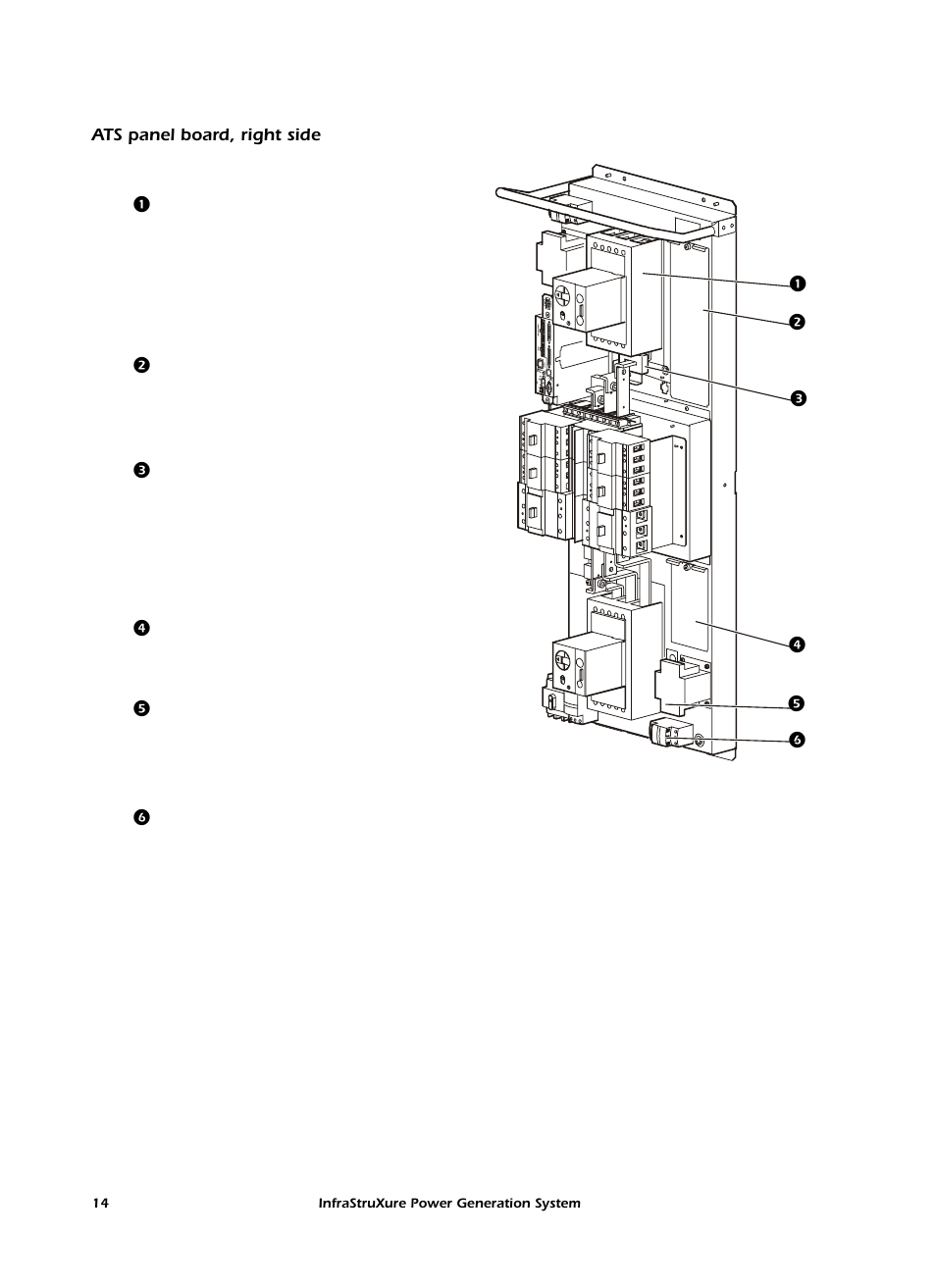Ats panel board, right side | American Power Conversion 250 A User Manual | Page 24 / 100