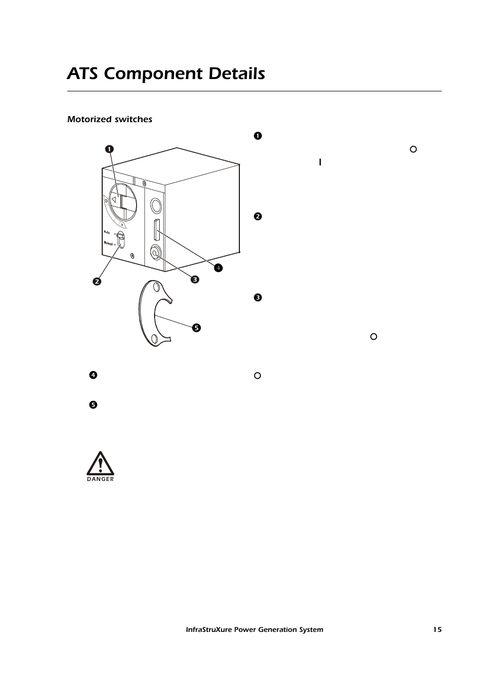 Ats component details, Motorized switches, See “motorized | American Power Conversion 250 A User Manual | Page 25 / 100