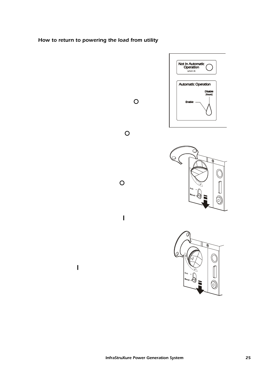 How to return to powering the load from utility | American Power Conversion 250 A User Manual | Page 35 / 100