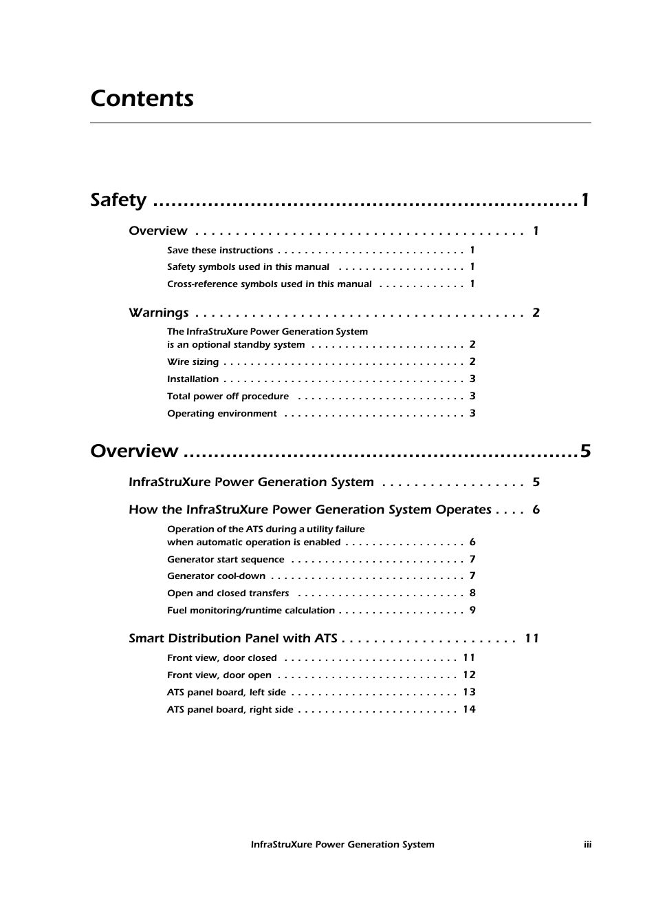 American Power Conversion 250 A User Manual | Page 5 / 100