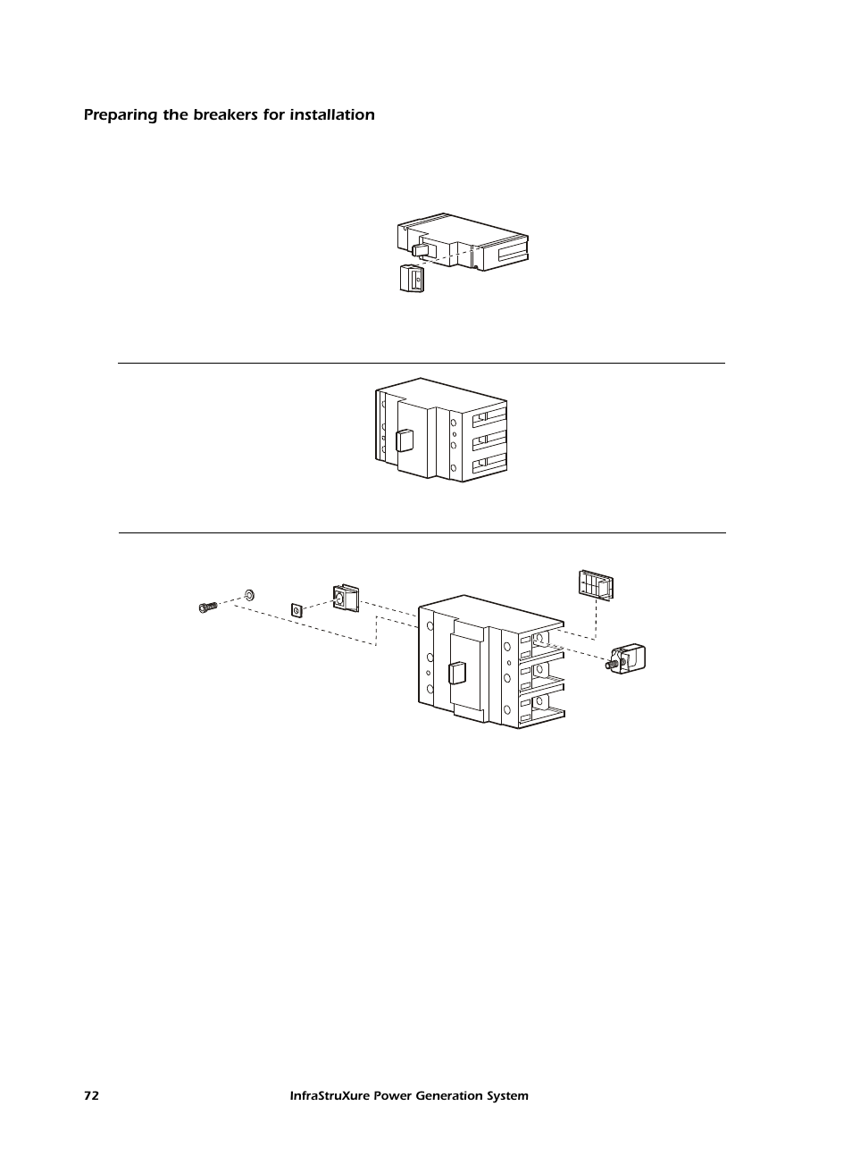 Preparing the breakers for installation | American Power Conversion 250 A User Manual | Page 82 / 100