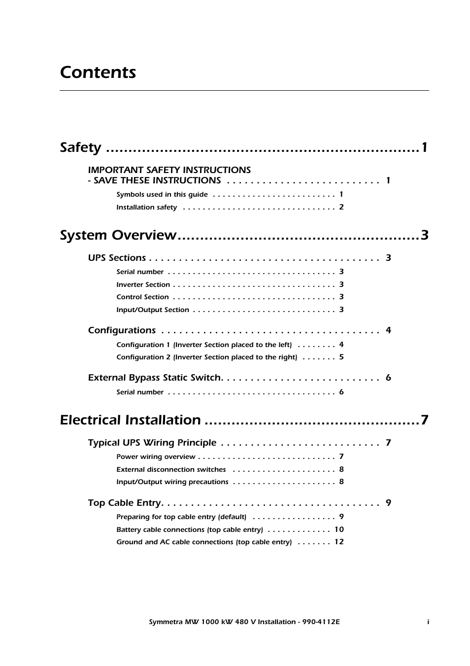 American Power Conversion Symmetra MW User Manual | Page 3 / 42