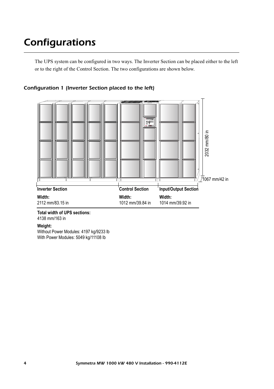 Configurations | American Power Conversion Symmetra MW User Manual | Page 8 / 42