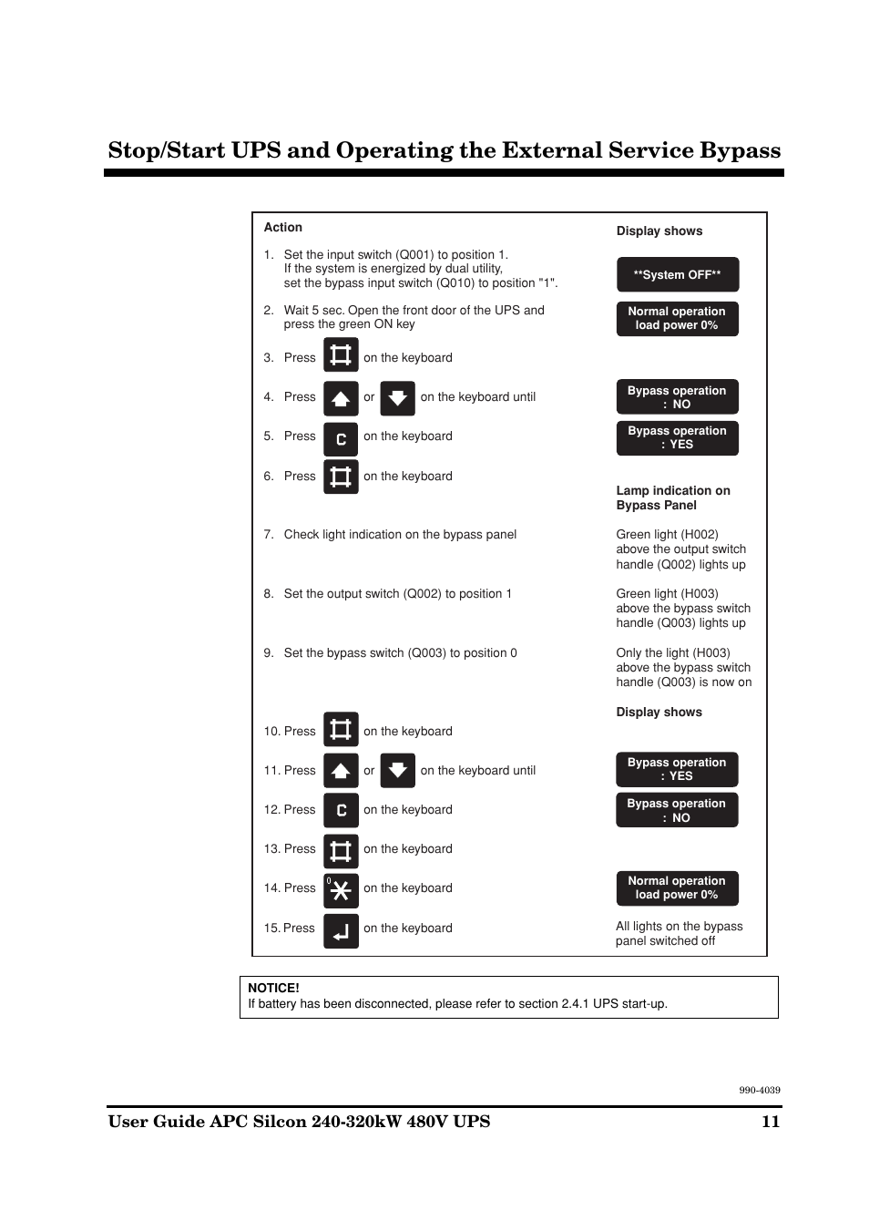 American Power Conversion 240-320kW 480V User Manual | Page 11 / 31